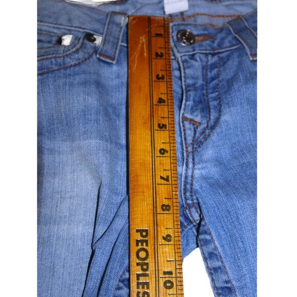 True Religion Skinny Jeans 31 Light Wash Studded Horseshoe Y2K Streetwear - Picture 6 of 7